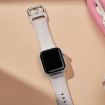 Apple Watch Series 6 44mm Starlight Silicone Pin Buckle Band - 4