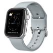 Apple Watch Series 9 41mm Light Grey Silicone Band with Pin Buckle - 1