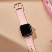 Apple Watch SE 2023 40mm Pink Silicone Pin Buckle Band - 4