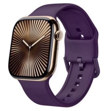 Apple Watch Series 10 46mm Dark Purple Silicone Band - 1