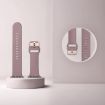 Apple Watch Series 10 42mm Silicone Band, Smoked Purple Pin Buckle - 3
