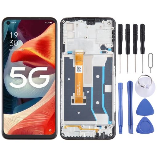 OPPO A53 5G LCD Screen Digitizer Assembly with Frame OEM - 1