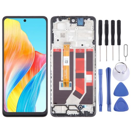 OPPO A98 5G OEM LCD Screen Digitizer Assembly with Frame - 1