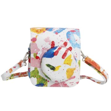 FUJIFILM instax mini 12 Leather Case Bag with Strap (Watercolor Palm) - 1