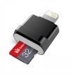 MicroDrive 8pin TF Card Adapter iPhone & iPad Reader (Black) - 1