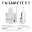 MicroDrive 8pin TF Card Adapter iPhone & iPad Reader (Black) - 4