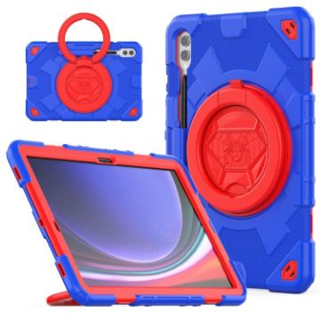 Galaxy Tab S9+/S10+ Red Blue Spider Rotation Handle Case - 1