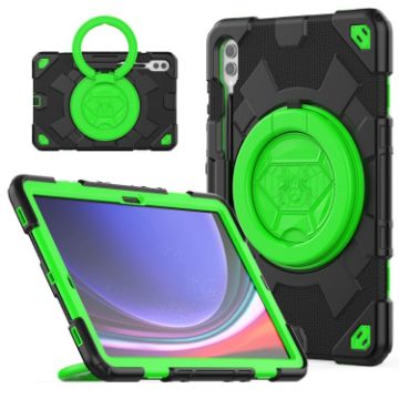 Samsung Galaxy Tab S9+/S10+ Black Green Spider Handle Case - 1