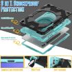 Galaxy Tab S9+/S10+ Spider Handle Silicone PC Case (Black Light Blue) - 5