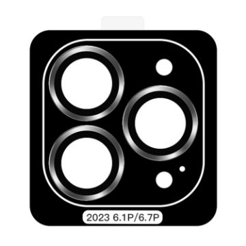 TOTU PG-1 Metal Frame Lens Protector for iPhone 15 Pro Max (Gray) - 1