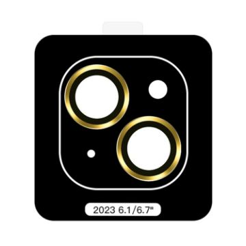 TOTU PG-1 Golden Shield Metal Lens Protector for iPhone 15 (Yellow) - 1