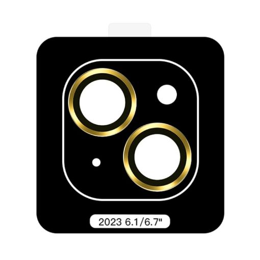 TOTU PG-1 Golden Shield Metal Lens Protector for iPhone 15 (Yellow) - 1