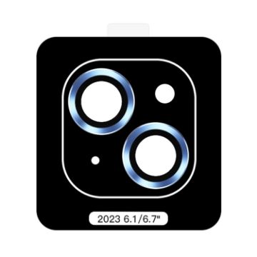 TOTU PG-1 Blue Metal Frame Lens Protector for iPhone 15 Plus - 1