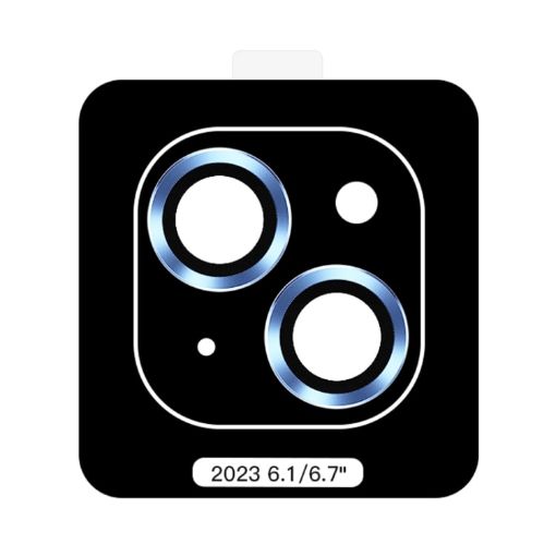 TOTU PG-1 Blue Metal Frame Lens Protector for iPhone 15 Plus - 1