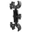 Dual-Heads Crabs Clamps Motorcycle Handlebar Mount, 22cm Length - 1