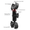 Dual-Heads Crabs Clamps Motorcycle Handlebar Mount, 22cm Length - 3