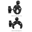 Dual-Heads Crabs Clamps Motorcycle Handlebar Mount, 22cm Length - 5