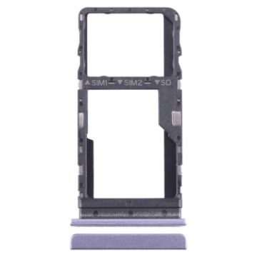 Original Purple SIM + Micro SD Card Tray for TCL 40 XE - 1