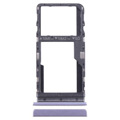Original Purple SIM + Micro SD Card Tray for TCL 40 XE - 1