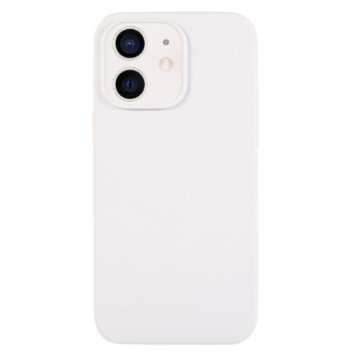 iPhone 12 White Liquid Silicone Fine Pore Phone Case - 1