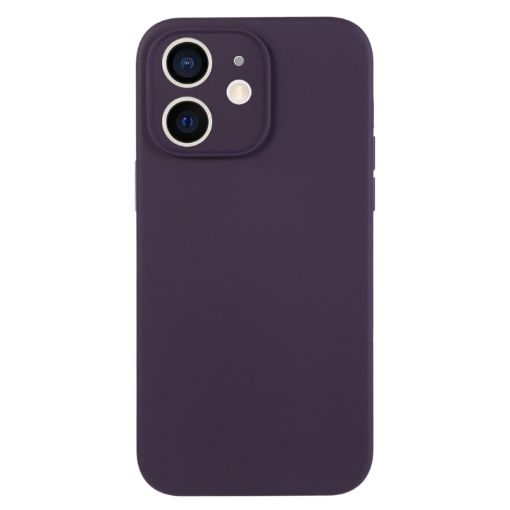 iPhone 12 Berry Purple Liquid Silicone Phone Case - 1