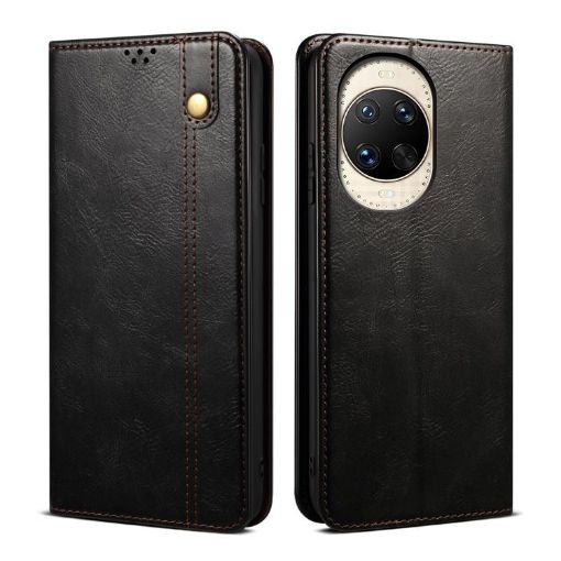 For Huawei nova 14 Ultra Leather Phone Case - Black - 1