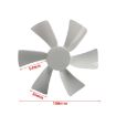 A8702 White 6" RV Skylight Vent Fan Blade D-hole - 4