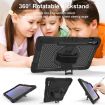 Samsung Galaxy Tab S9+ 360 Rotation Silicone Case (Black) - 5