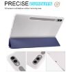 Samsung Galaxy Tab S10+/S9+ 3-Fold Dark Blue TPU Leather Case - 4