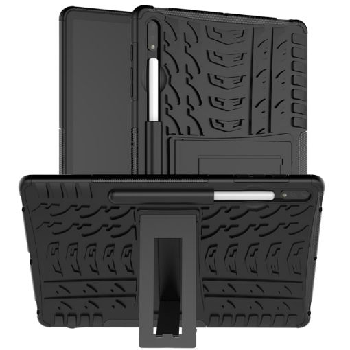 Samsung Galaxy Tab S9+ Tire Texture TPU + PC Case (Black) - 1