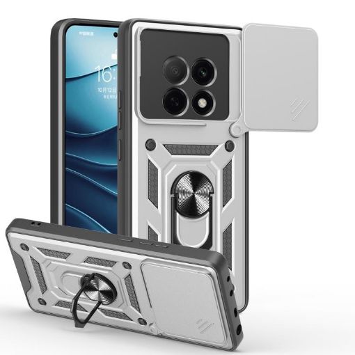 OPPO F29 Pro 5G Phone Case with Sliding Camera Cover (Silver) - 1