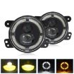 Jeep Wrangler JK 2007-2015 4" Dual Lens Fog Light Pair (Yellow/White) - 1