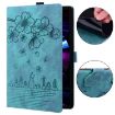 Samsung Galaxy Tab A8 X200 Sakura Cat Leather Case (Green) - 4