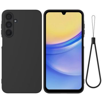 Samsung Galaxy A16 5G Liquid Silicone Black Phone Case - 1