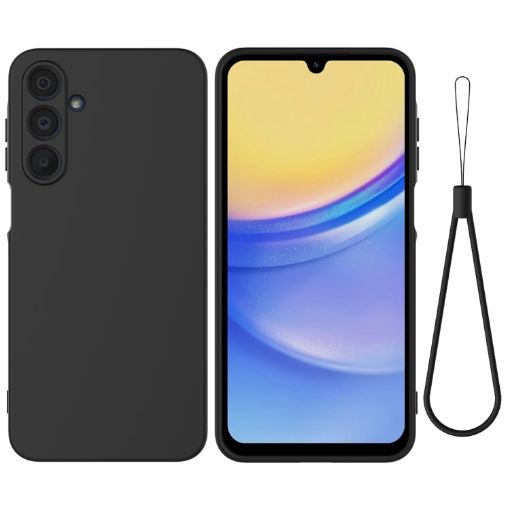Samsung Galaxy A16 5G Liquid Silicone Black Phone Case - 1