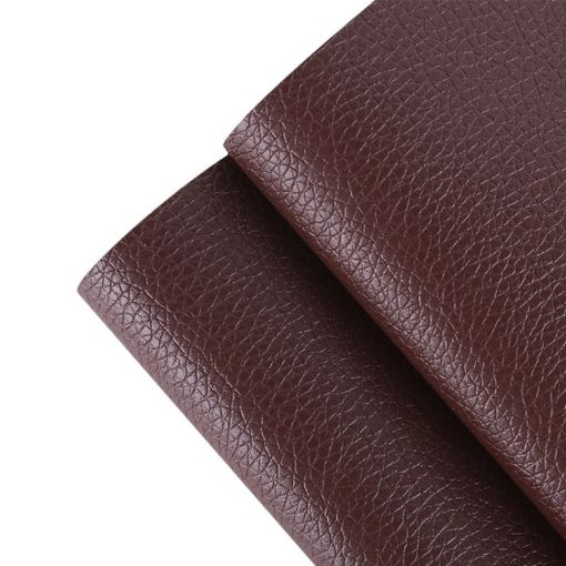 Dark Brown Self Adhesive Leather Patch for Sofa & Car Seat Repair - 1
