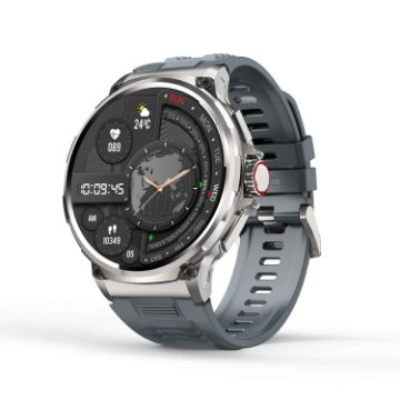 V69 Silver Smart Watch IP68 BT5.0 1.85" Voice Call/Sleep Detection - 1