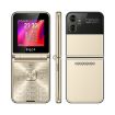 UNIWA F265 Gold Flip Phone, 2.55" MT6261D, FM, 4 SIM, 21 Keys - 1