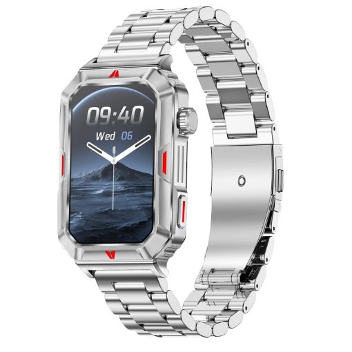 CF26 1.57" BT5.2 Smart Bracelet with Sleep Detection, Steel Strap Silver - 1