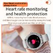V66 1.28" BT5.0 Smart Watch, Heart Rate/Sleep, Steel Strap Black - 4