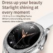 V66 1.28" BT5.0 Smart Watch, Heart Rate/Sleep, Steel Strap Black - 6