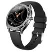 V66 1.28" BT5.0 Smart Watch, Heart Rate & Sleep Detect, Black Strap - 1