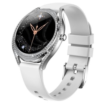V66 1.28" BT5.0 Smart Watch, Heart Rate/Sleep Detection, Silicone Strap - 1