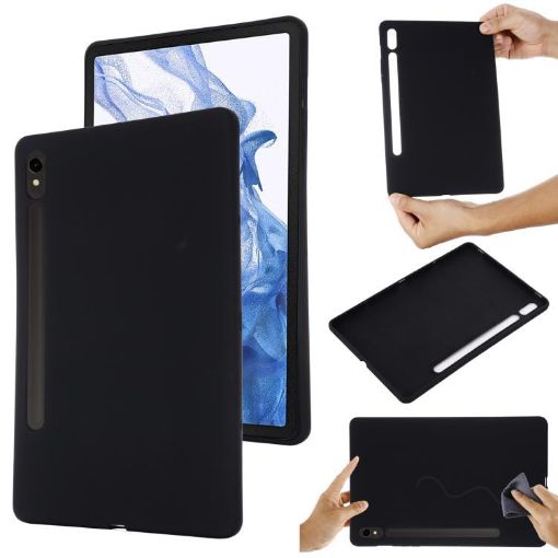 Galaxy Tab S10 FE/S10 Black Liquid Silicone Shockproof Case - 1