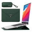 13/14" Dark Green Laptop Sleeve & Accessories Bag Holder - 1