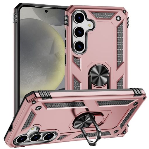 Samsung Galaxy S25+ 5G Shockproof Phone Case, Rose Gold, TPU + PC - 1