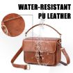 Cwatcun D80 Retro Brown Leather Camera Shoulder Bag, Medium Size - 3
