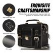 Cwatcun D83 Vintage Camera Case Leather Messenger Bag, Black - 4