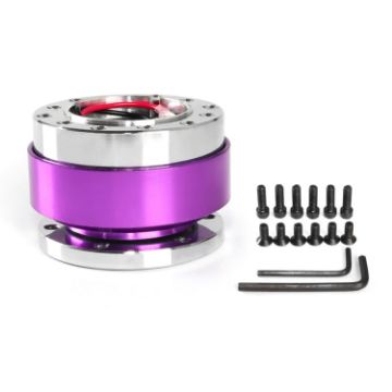 60mm Universal Car Steering Wheel Quick Release Hub Adapter (Purple) - 1
