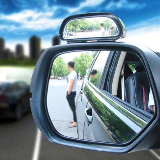 SHUNWEI Adjustable Wide Angle Blind Spot Rear View Mirror - 1